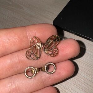 Gold Pandora earring bundle